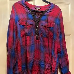 Express Lace up Flannel